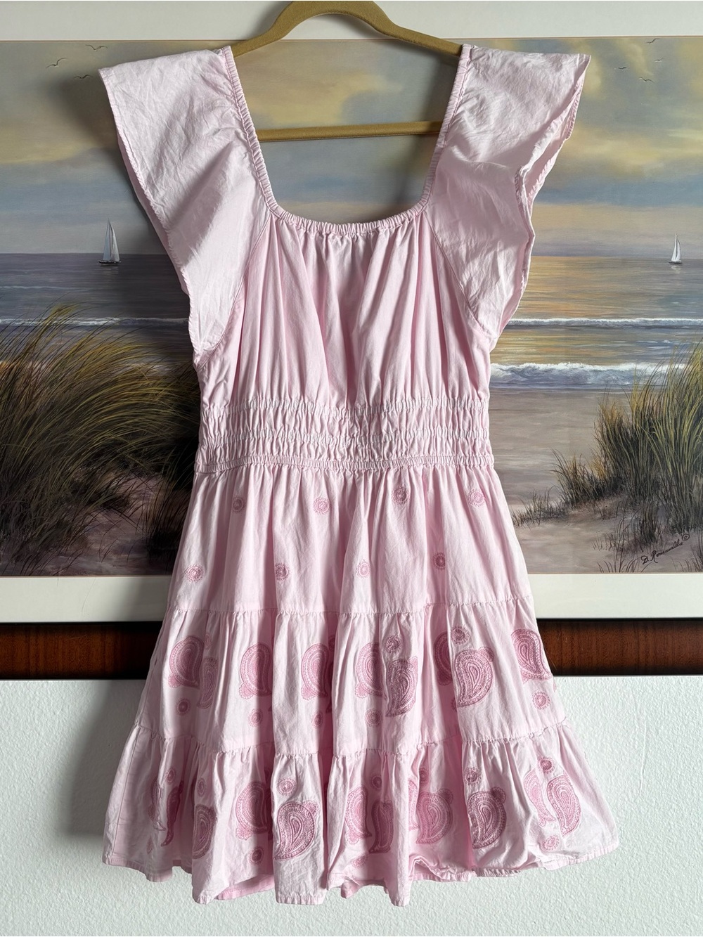 Roller Rabbit Pink Paisley Embroidered Pipette Mini Dress - Picture 10 of 13